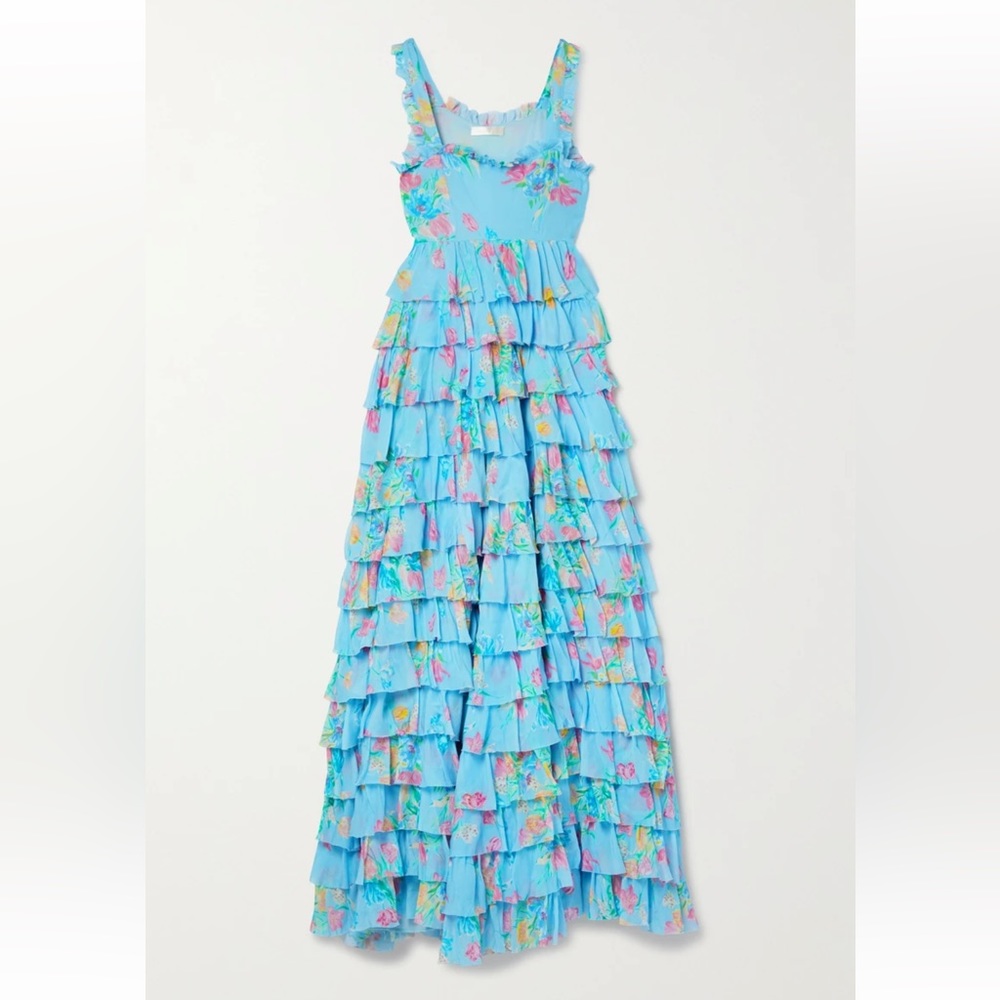 LoveShackFancy Idra Tiered floral print maxi dress - size 00. Worn once.